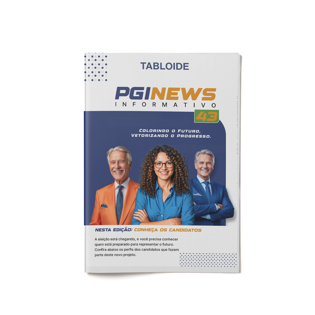 Jornal formato Tabloide de campanha em papel jornal 48g ou offset sulfite 63g